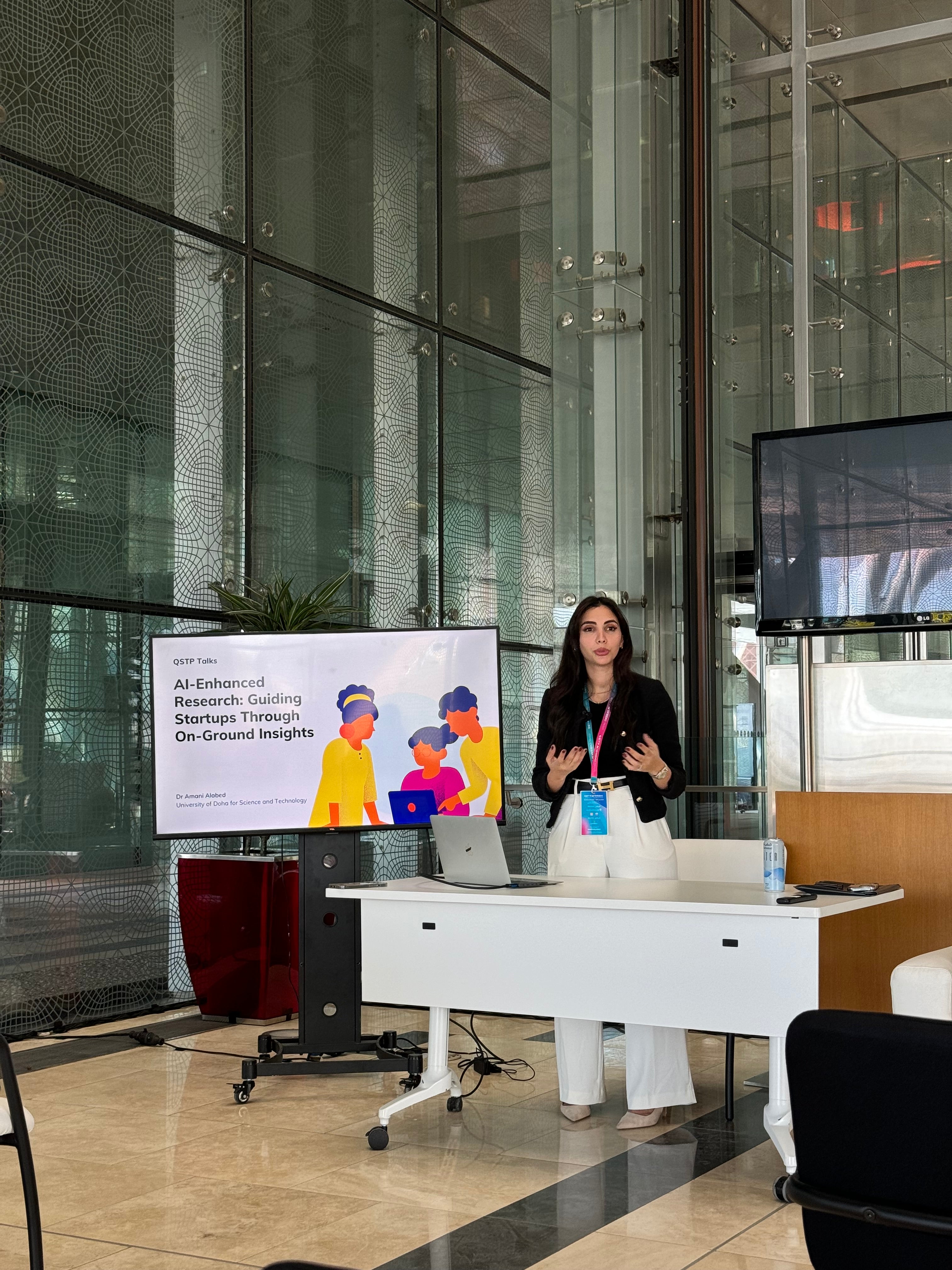 AI-Enhanced Research Workshop by Falak, featuring participants engaged in collaborative learning and digital research activities.