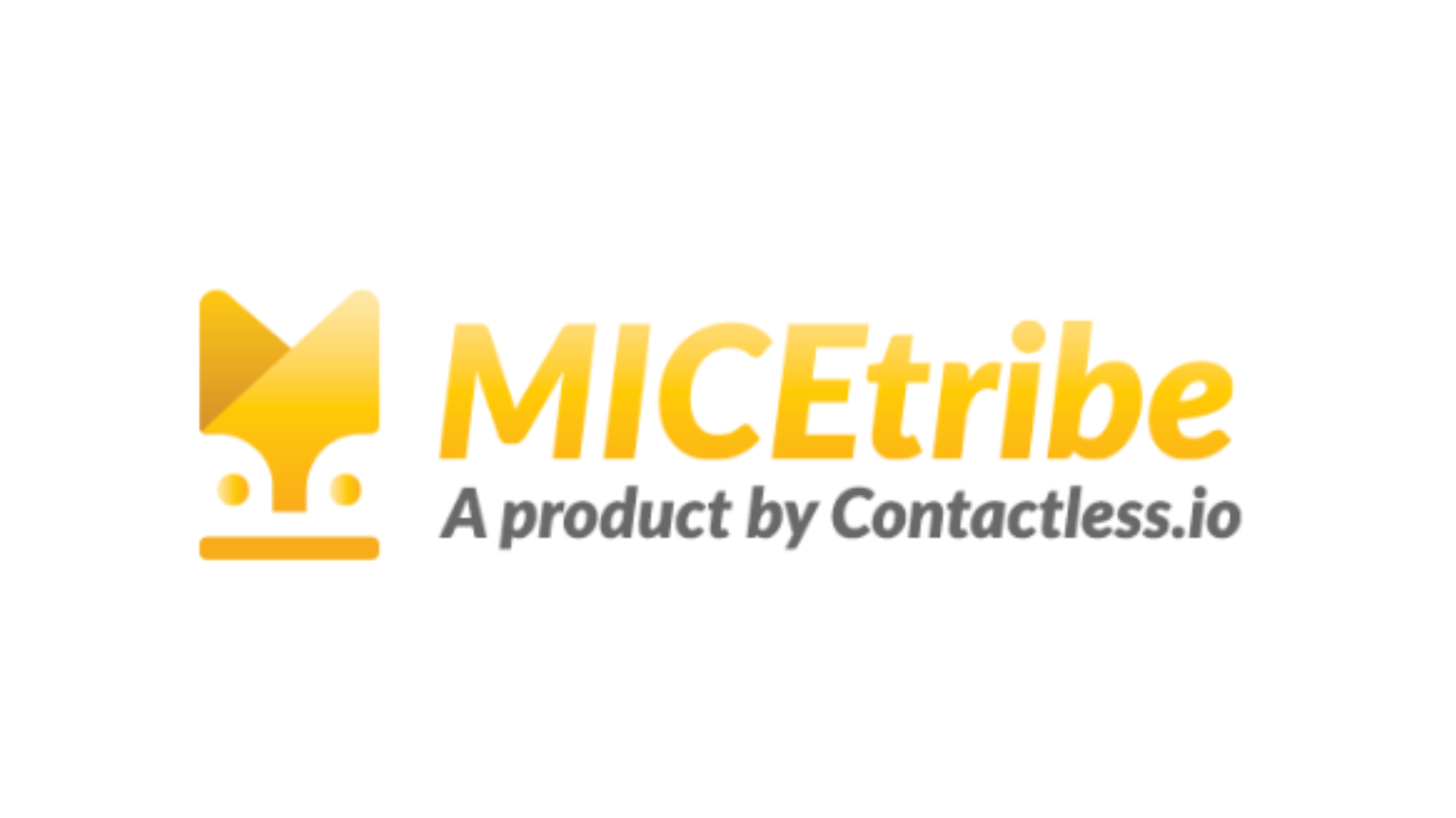 شعار برنامج فعاليات MICEtribe من contactless.io بتصميم مستوحى من الشركات الناشئة بألوان نابضة ورسوم عصرية