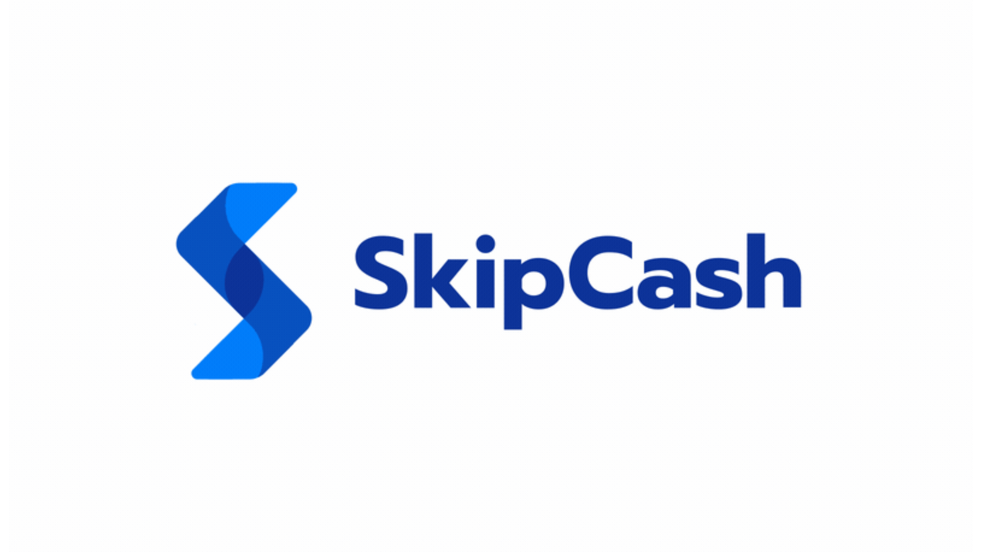 SkipCash fintech app logo featuring a modern design with the brand name on a sleek background.